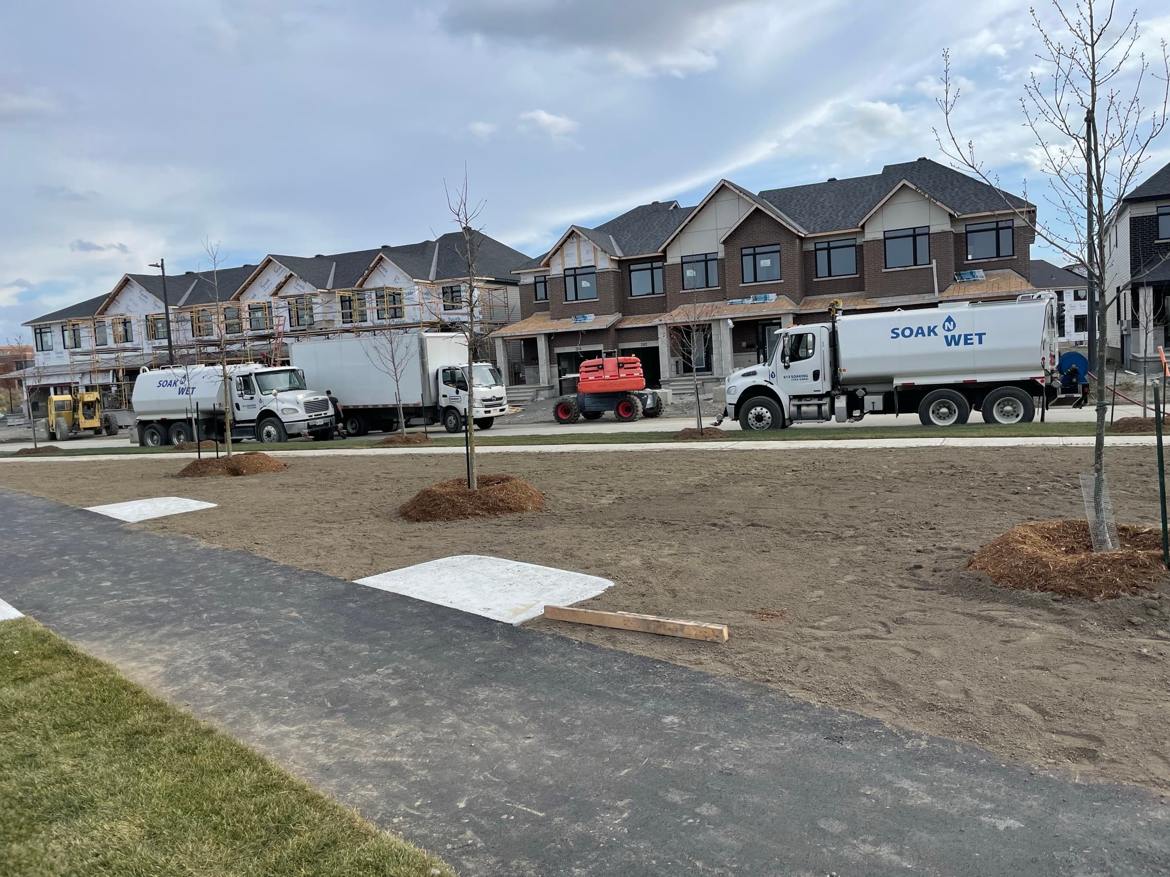 Soak N Wet truck on a new-build street in Barrhaven